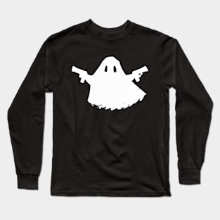 Ghost with a gun (white version) Long Sleeve T-Shirt